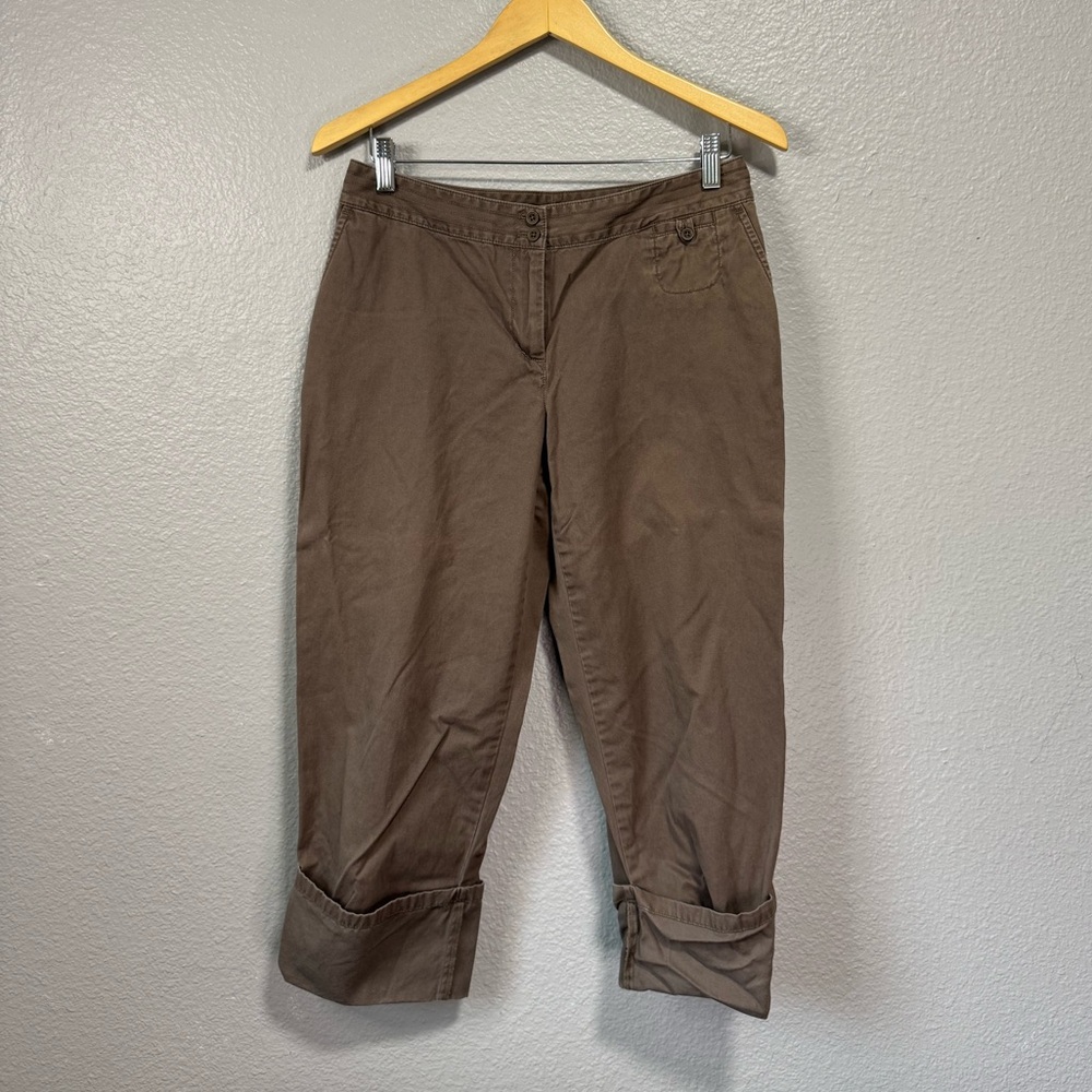 J. Jill Genuine Fit Below Waist Capris Brown Petite Women’s 6P